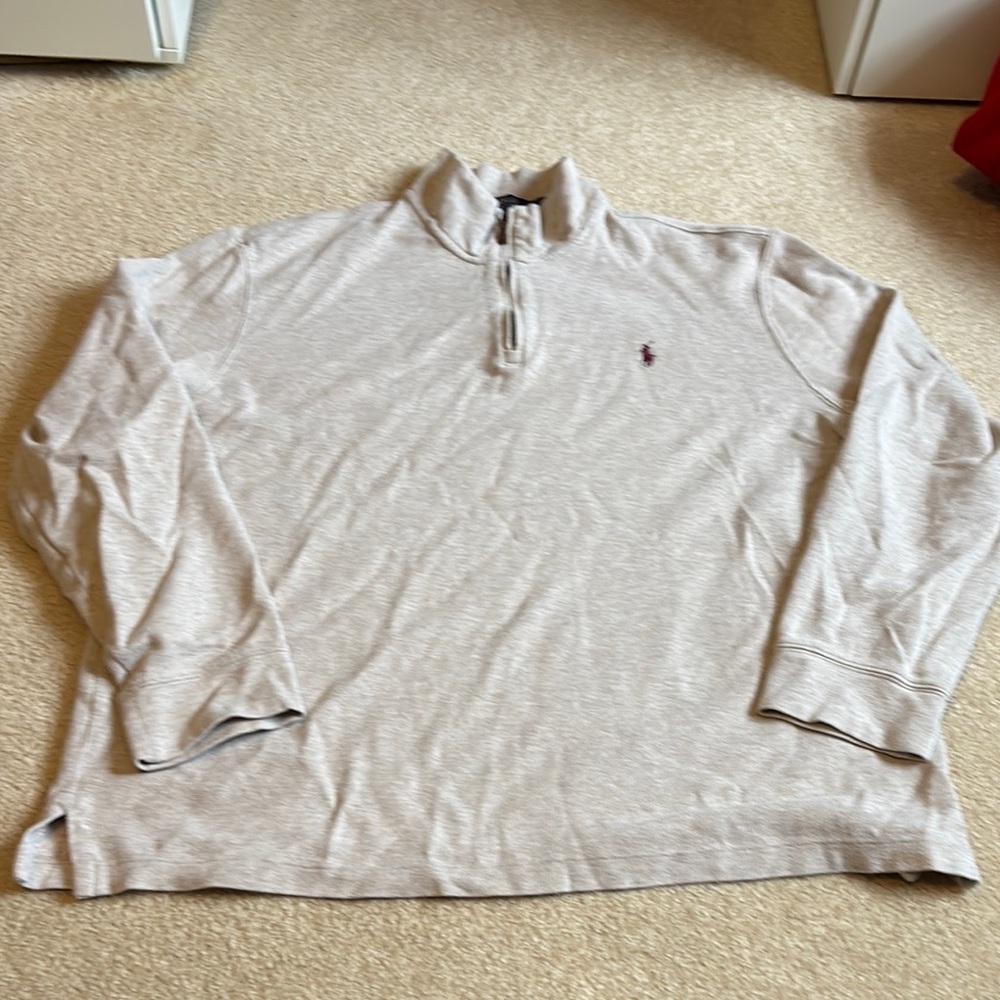 Beige Ribbed Polo Ralph Lauren Sweater
